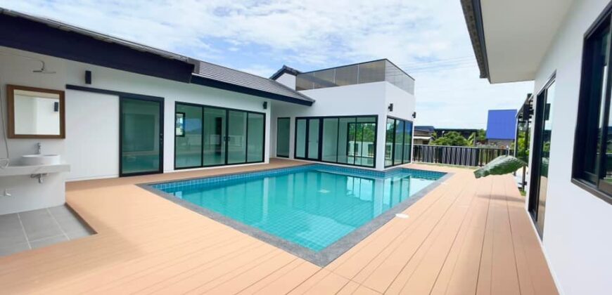 Pool Villa สร้างใหม่ เนื้อที่เยอะ ต.ท่าวังตาล อ.สารภี ใกล้วัดบวกครกเหนือ โรงเรียนนานาชาติเยอรมัน ถนนวงแหวนรอบ 3 เพียง 2 กม.