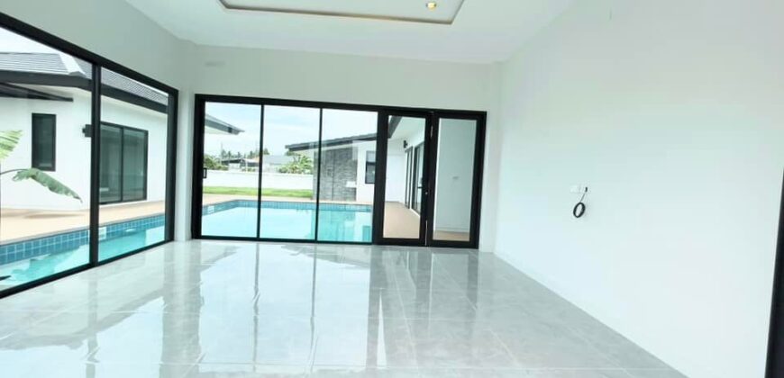 Pool Villa สร้างใหม่ เนื้อที่เยอะ ต.ท่าวังตาล อ.สารภี ใกล้วัดบวกครกเหนือ โรงเรียนนานาชาติเยอรมัน ถนนวงแหวนรอบ 3 เพียง 2 กม.