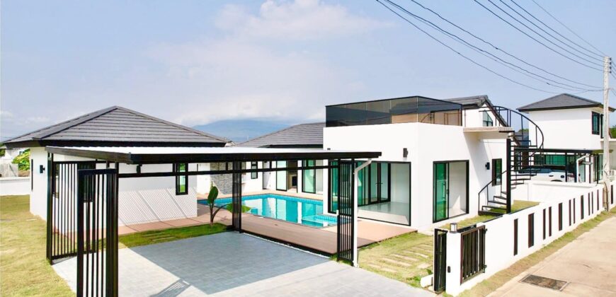 Pool Villa สร้างใหม่ เนื้อที่เยอะ ต.ท่าวังตาล อ.สารภี ใกล้วัดบวกครกเหนือ โรงเรียนนานาชาติเยอรมัน ถนนวงแหวนรอบ 3 เพียง 2 กม.