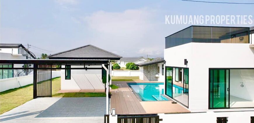 Pool Villa สร้างใหม่ เนื้อที่เยอะ ต.ท่าวังตาล อ.สารภี ใกล้วัดบวกครกเหนือ โรงเรียนนานาชาติเยอรมัน ถนนวงแหวนรอบ 3 เพียง 2 กม.