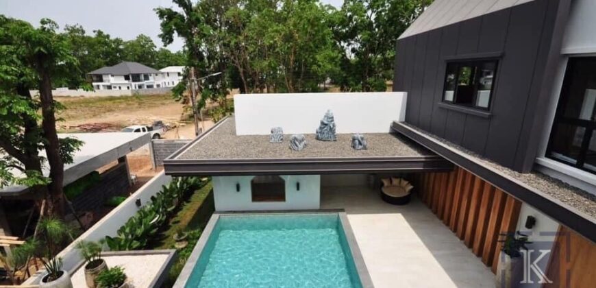 Pool Villa สไตล์โมเดิร์น นอร์ดิก ตกแต่งพร้อมเข้าอยู่ ต.สันผักหวาน อ.หางดง ใกล้สนามบินเชียงใหม่