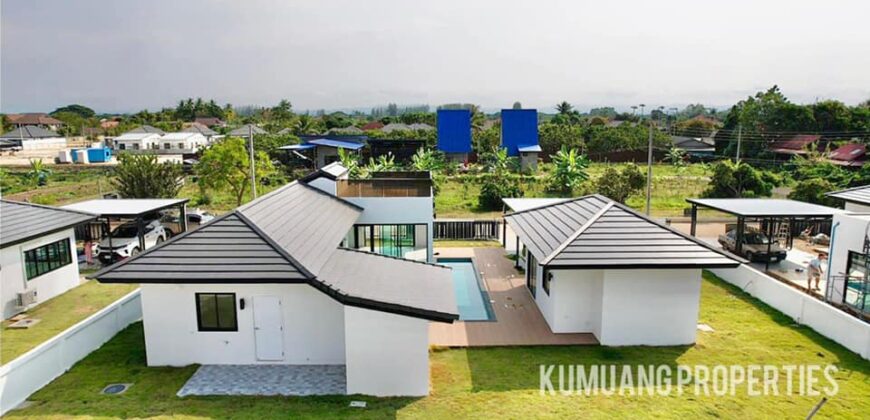 Pool Villa สร้างใหม่ เนื้อที่เยอะ ต.ท่าวังตาล อ.สารภี ใกล้วัดบวกครกเหนือ โรงเรียนนานาชาติเยอรมัน ถนนวงแหวนรอบ 3 เพียง 2 กม.