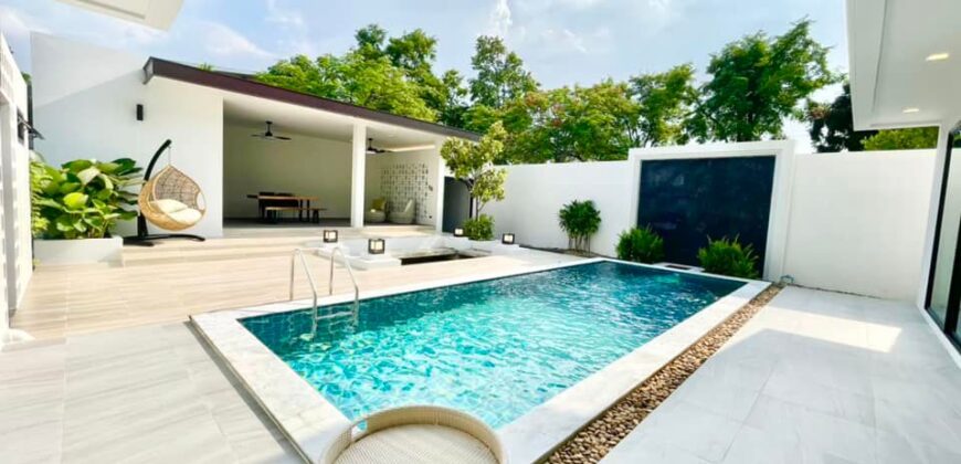 Pool Villa สร้างใหม่ ต.สันผักหวาน อ. หางดง ใกล้สนามบิน เพียง 15 นาที