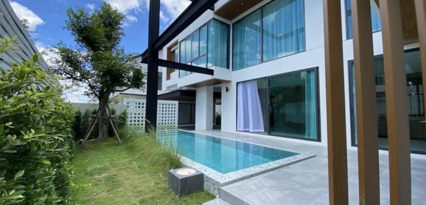 Pool Villa สไตล์มินิมอล ต.ท่าวังตาล อ.สารภี ใกล้ถนนวงแหวนรอบ 2 เวียงกุมกาม