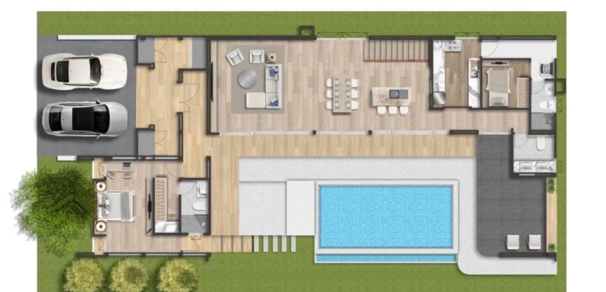 Pool Villa สร้างใหม่ สไตล์นอร์ดิก ต.สันผักหวาน อ.หางดง ใกล้บิกซีแม่เหียะ สนามบินเชียงใหม่