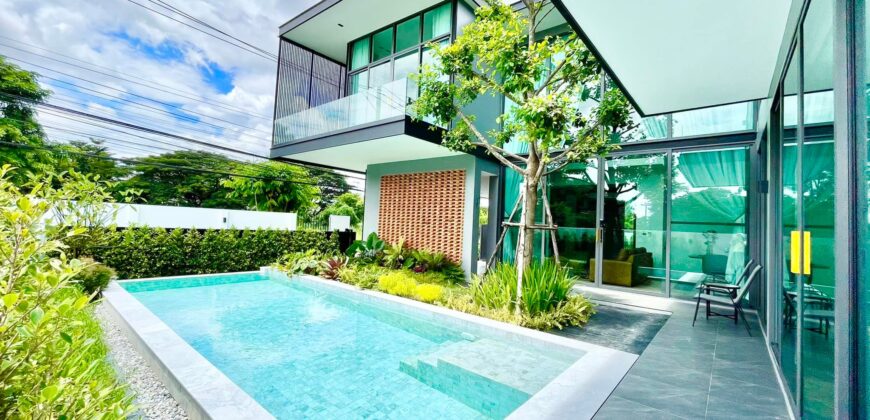 Pool Villa สร้างใหม่ 2 ชั้น สไตล์โมเดิร์น ต.แม่เหียะ อ.เมืองเชียงใหม่ ใกล้บิ๊กซีแม่เหียะ Central Airport Plaza สนามบินเชียงใหม่