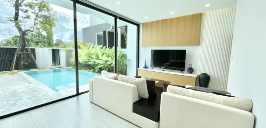 Pool Villa สร้างใหม่ โซนเจ็ดยอด ต.ช้างเผือก อ.เมืองเชียงใหม่ ใจกลางเชียงใหม่ ใกล้เมญ่า