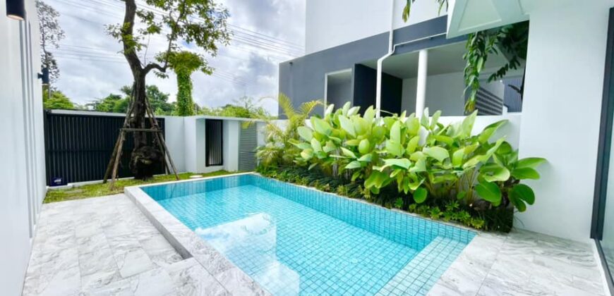 Pool Villa สร้างใหม่ โซนเจ็ดยอด ต.ช้างเผือก อ.เมืองเชียงใหม่ ใจกลางเชียงใหม่ ใกล้เมญ่า