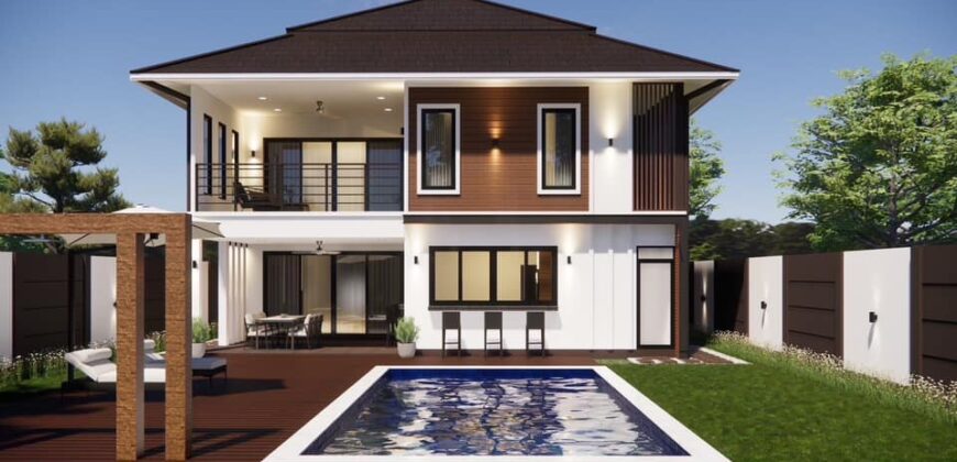 Pool Villa สร้างใหม่ สไตล์คลาสสิค 4 ห้องนอน ทำเลทอง ต.วัดเกต อ.เมืองเชียงใหม่ จ.เชียงใหม่ ใกล้สะพานนวรัฐ ใกล้สนามกอล์ฟจิมคาน่า