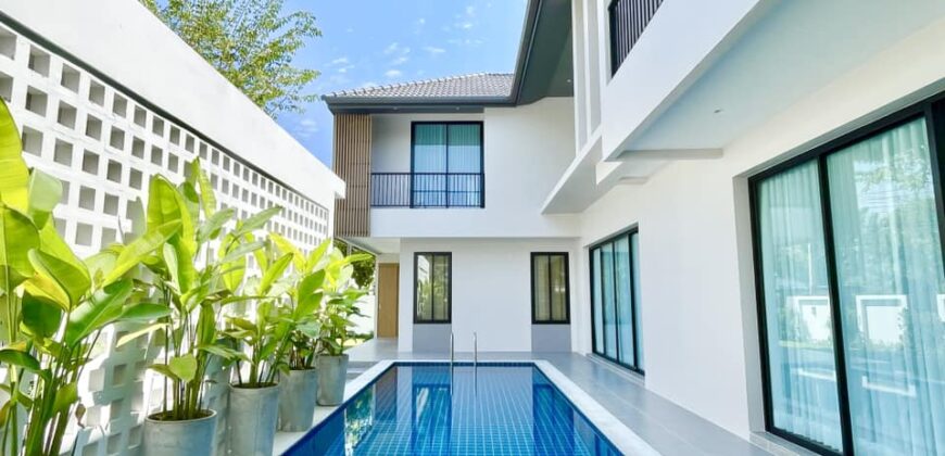 Pool Villa สร้างใหม่ 2 ชั้น ต.สันผักหวาน อ.หางดง ใกล้สนามบินเชียงใหม่ บิ๊กซีแม่เหียะ