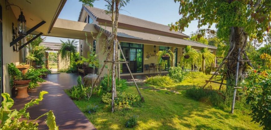 Pool Villa ติดริมน้ำ เนื้อที่เกือบ 1 ไร่ ต.ท่าวังตาล อ.สารภี จ.เชียงใหม่ ใกล้ถนนวงแหวนรอบ 3, วัดป่างิ้ว, สะพานป่าแดด – ท่าวังตาล