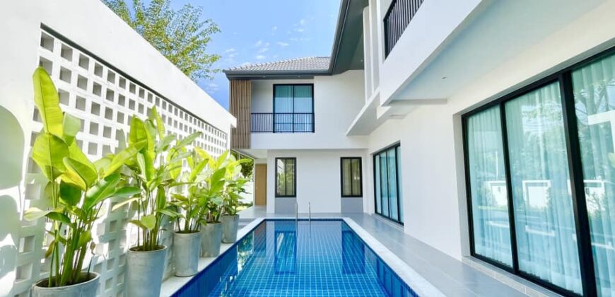 Pool Villa สร้างใหม่ 2 ชั้น ต.สันผักหวาน อ.หางดง ใกล้สนามบินเชียงใหม่ บิ๊กซีแม่เหียะ