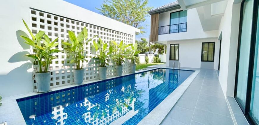 Pool Villa สร้างใหม่ 2 ชั้น ต.สันผักหวาน อ.หางดง ใกล้สนามบินเชียงใหม่ บิ๊กซีแม่เหียะ