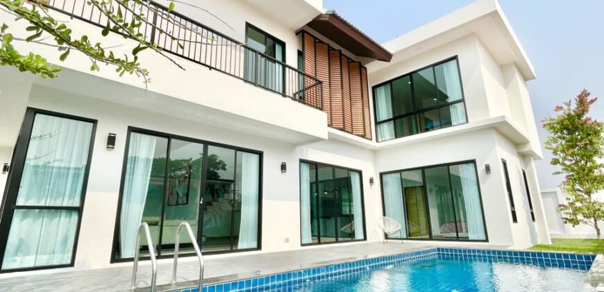 Pool Villa สร้างใหม่ 2 ชั้น ต.สันผักหวาน อ.หางดง จ.เชียงใหม่ ใกล้สนามบินเชียงใหม่ บิ๊กซีแม่เหียะ