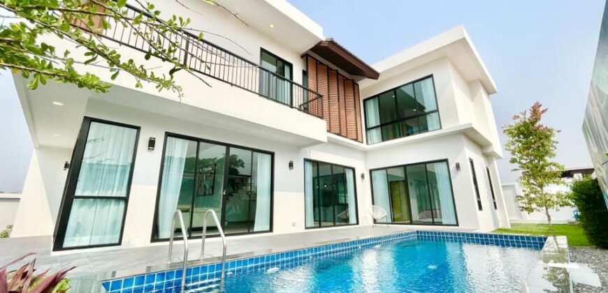 Pool Villa สร้างใหม่ 2 ชั้น ต.สันผักหวาน อ.หางดง จ.เชียงใหม่ ใกล้สนามบินเชียงใหม่ บิ๊กซีแม่เหียะ