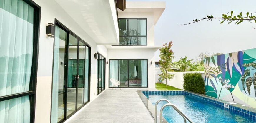 Pool Villa สร้างใหม่ 2 ชั้น ต.สันผักหวาน อ.หางดง จ.เชียงใหม่ ใกล้สนามบินเชียงใหม่ บิ๊กซีแม่เหียะ