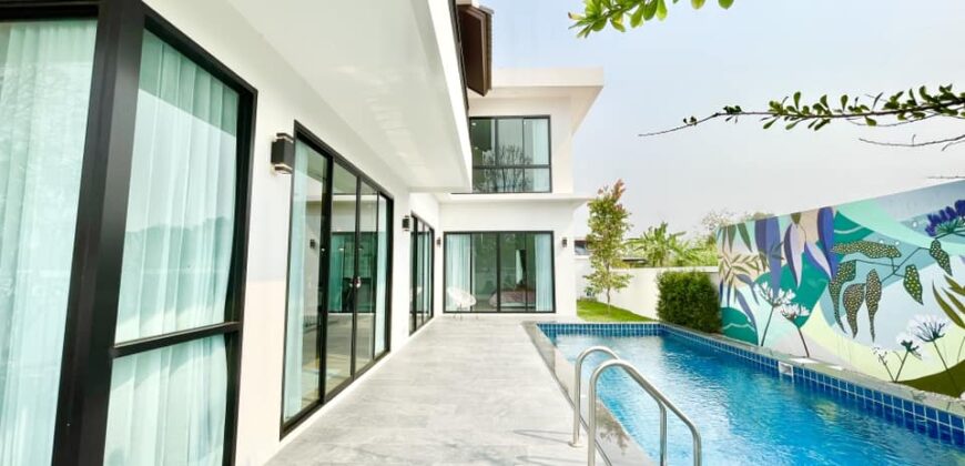 Pool Villa สร้างใหม่ 2 ชั้น ต.สันผักหวาน อ.หางดง จ.เชียงใหม่ ใกล้สนามบินเชียงใหม่ บิ๊กซีแม่เหียะ