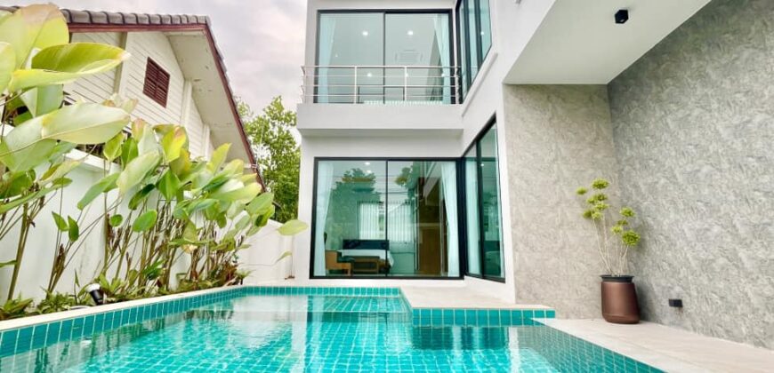 Pool Villa สร้างใหม่ สไตล์โมเดิร์น ต.สันผักหวาน อ.หางดง ใกล้บิกซีแม่เหียะ สนามบินเชียงใหม่