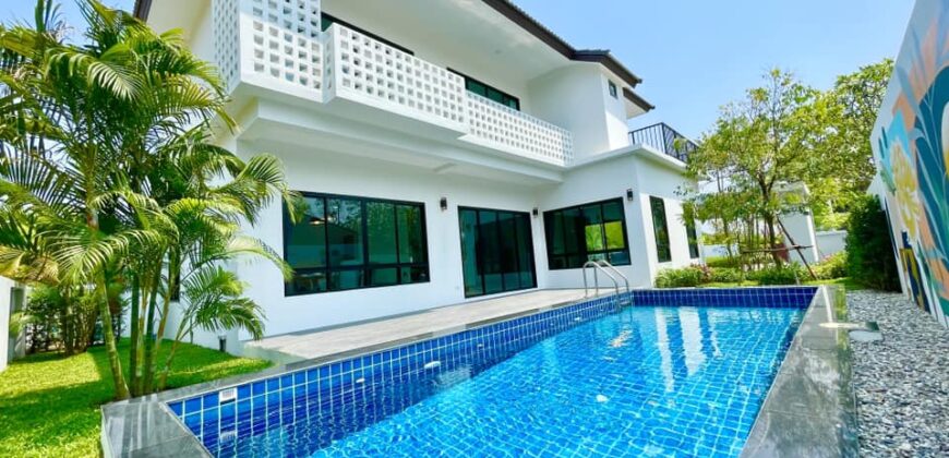 Pool Villa สร้างใหม่ 2 ชั้น ต.สันผักหวาน อ.หางดง ใกล้สนามบินเชียงใหม่ บิ๊กซีแม่เหียะ