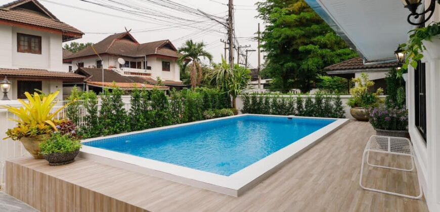 Pool Villa ปรับปรุงใหม่ ในโครงการ บนถนนคันคลองชลประทาน เดินทางสะดวก ต.สุเทพ อ.เมืองเชียงใหม่ จ.เชียงใหม่