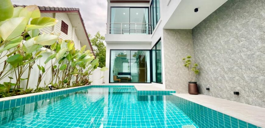 Pool Villa สร้างใหม่ สไตล์โมเดิร์น ต.สันผักหวาน อ.หางดง ใกล้บิกซีแม่เหียะ สนามบินเชียงใหม่