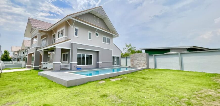 Pool Villa สร้างใหม่ 2 ชั้น โซนท่ารั้ว ต.สันปูเลย อ.ดอยสะเก็ด อ.เชียงใหม่ ใกล้ตลาดท่ารั้ว Central Festival