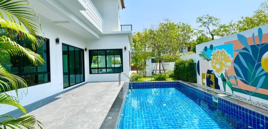 Pool Villa สร้างใหม่ 2 ชั้น ต.สันผักหวาน อ.หางดง ใกล้สนามบินเชียงใหม่ บิ๊กซีแม่เหียะ