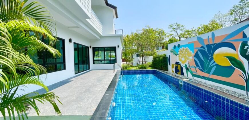 Pool Villa สร้างใหม่ 2 ชั้น ต.สันผักหวาน อ.หางดง ใกล้สนามบินเชียงใหม่ บิ๊กซีแม่เหียะ