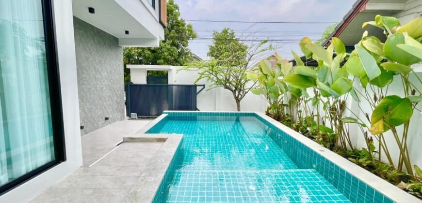 Pool Villa สร้างใหม่ สไตล์โมเดิร์น ต.สันผักหวาน อ.หางดง ใกล้บิกซีแม่เหียะ สนามบินเชียงใหม่