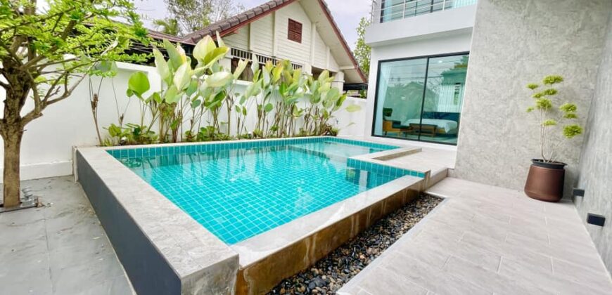 Pool Villa สร้างใหม่ สไตล์โมเดิร์น ต.สันผักหวาน อ.หางดง ใกล้บิกซีแม่เหียะ สนามบินเชียงใหม่