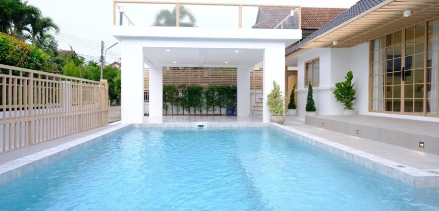 Pool Villa รีโนเวทใหม่ ชี้นเดียว สไตล์มินิมอล ต.หนองจ๊อม อ.สันทราย จ.เชียงใหม่ ใกล้ตลาดภูดอย, แยกหนองจ๊อม, ถนนวงแหวน